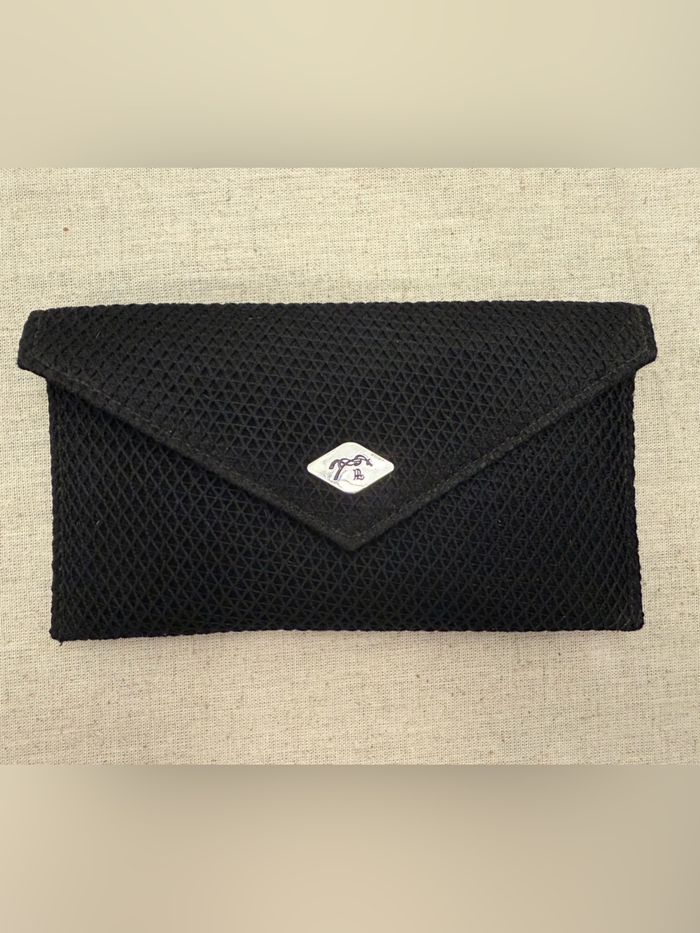 Penelope Equestrian Black Mesh Phone Pocket